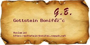 Gottstein Bonifác névjegykártya